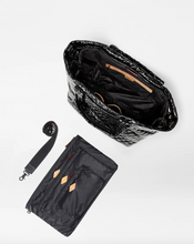 Load image into Gallery viewer, MZ Wallace Large Metro Tote Deluxe Black Lacquer