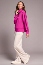 Load image into Gallery viewer, Tribal Pink Flambe Funnel Neck Top
