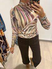 Load image into Gallery viewer, Tribal Saddlebrown Funnel Neck Top
