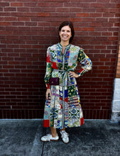 Load image into Gallery viewer, John Mark Mixed Print Button Front Dress
