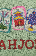 Load image into Gallery viewer, Mahjong Beaded Zip Clutch
