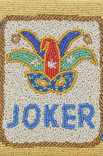 Load image into Gallery viewer, Joker Beaded Zip Clutch
