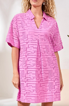 Load image into Gallery viewer, Tribal Wisteria Collar Tunic Dress
