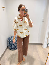 Load image into Gallery viewer, Dizzy Lizzie Cheetah Puff Sleeve Top
