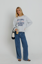 Load image into Gallery viewer, Reading Is My Fav Sport Raglan Crew
