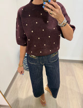 Load image into Gallery viewer, Charlie B Dot Balloon Sleeve Sweater
