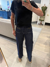 Load image into Gallery viewer, Charlie B Cropped Stretch Denim with Horsebit
