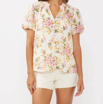 Floral Button Up Blouse
