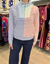 Load image into Gallery viewer, Tru Luxe Stripe Zip Pullover

