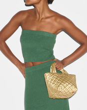 Load image into Gallery viewer, MZ Wallace Micro Metro Tote Deluxe - Light Gold Pearl Metallic
