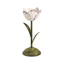 Load image into Gallery viewer, Medium Metal Flower Candlestick
