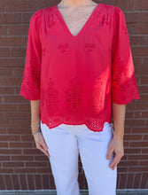 Load image into Gallery viewer, Liverpool Eyelet Woven Top
