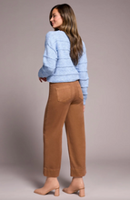 Load image into Gallery viewer, Tribal Walnut HR Fly Frnt Palazzo Pant
