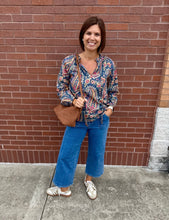 Load image into Gallery viewer, Ivy Jane Paisley Tassel Top
