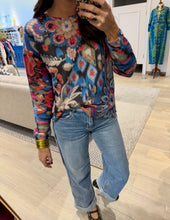 Load image into Gallery viewer, Tru Luxe Abstract Floral Knit Sweatr
