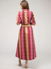 Load image into Gallery viewer, Beau and Ro Bagru Triangle Cranberry Eloise Dress
