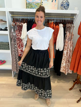 Load image into Gallery viewer, Moon River Eyelet Midi Skirt
