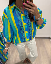 Load image into Gallery viewer, Alivia Aquatic Stripe Mollie Shirt
