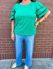 Load image into Gallery viewer, Tribal Grass Flutter Sleeve Top

