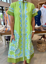 Load image into Gallery viewer, Isla Payal Bouquet Lime Sydney Shirtdress
