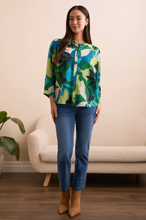 Load image into Gallery viewer, Tribal Fieldgreen Dolman Sleeve Blouse
