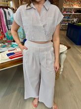 Load image into Gallery viewer, Apricot  Seersucker Pleat Trouser
