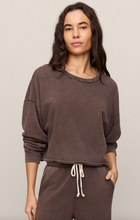 Load image into Gallery viewer, Z Supply Dark Chocolate Circuit Sweatshirt
