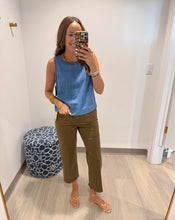 Load image into Gallery viewer, Tru Luxe Pleated Pocket Wide Leg Crop

