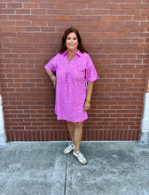 Load image into Gallery viewer, Tribal Wisteria Collar Tunic Dress
