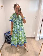 Load image into Gallery viewer, Isla Payal Ikat Green Sydney Shirtdress
