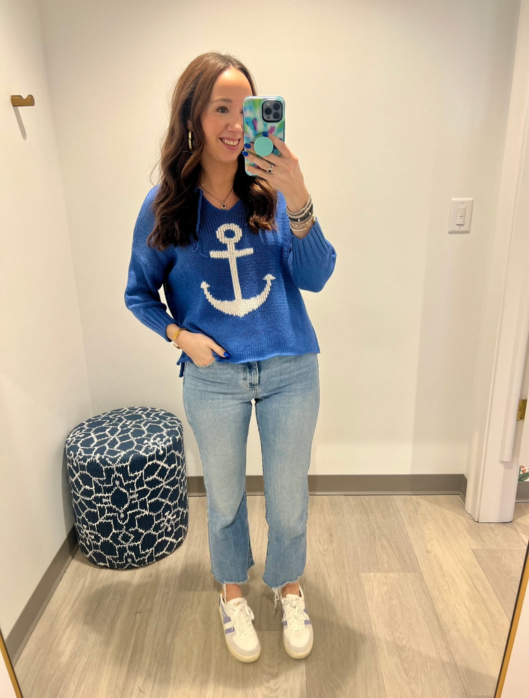 Wooden Ships Anchor Cotton Sweater
