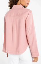 Load image into Gallery viewer, Liverpool Misty Blush High/Low Denim Shaket

