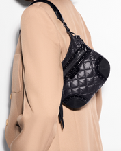 Load image into Gallery viewer, MZ Wallace Blk Suede Mini Crosby Sienna
