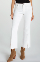 Load image into Gallery viewer, Liverpool Bright White Twisted Hannah Crop Flare 27" ins
