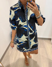 Load image into Gallery viewer, Maude Indigo Lilies Ava Dress
