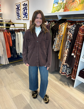 Load image into Gallery viewer, Z Supply Chocolate Cherry All Day Knit Jacket
