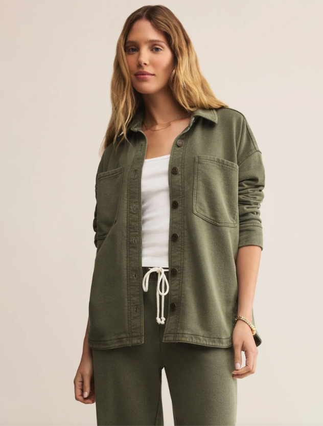 Z Supply Hunter All Day Knit Denim Jacket