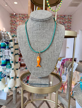 Load image into Gallery viewer, Smith and Co Teal Fish Necklace
