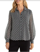 Load image into Gallery viewer, Liverpool Plaid Collared Woven Blouse
