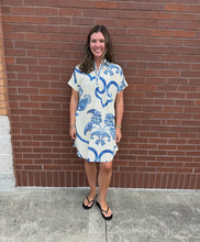 Load image into Gallery viewer, Maude Blue Fresco Anna Dress

