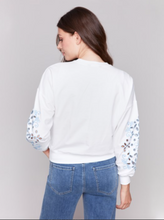 Load image into Gallery viewer, Charlie B Embroidered Sleeve Sweatshirt
