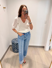 Load image into Gallery viewer, Six Fifty Esme Ribbed Eyelet Top
