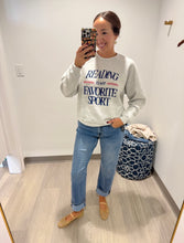 Load image into Gallery viewer, Reading Is My Fav Sport Raglan Crew
