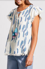 Load image into Gallery viewer, Tribal Capri Textured Blouse

