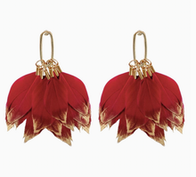 Load image into Gallery viewer, St Armands Feather Statement Earrings
