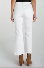 Load image into Gallery viewer, Liverpool Bright White Twisted Hannah Crop Flare 27" ins
