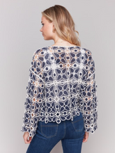 Load image into Gallery viewer, Charlie B 3/4 Sleeve Crochet Top
