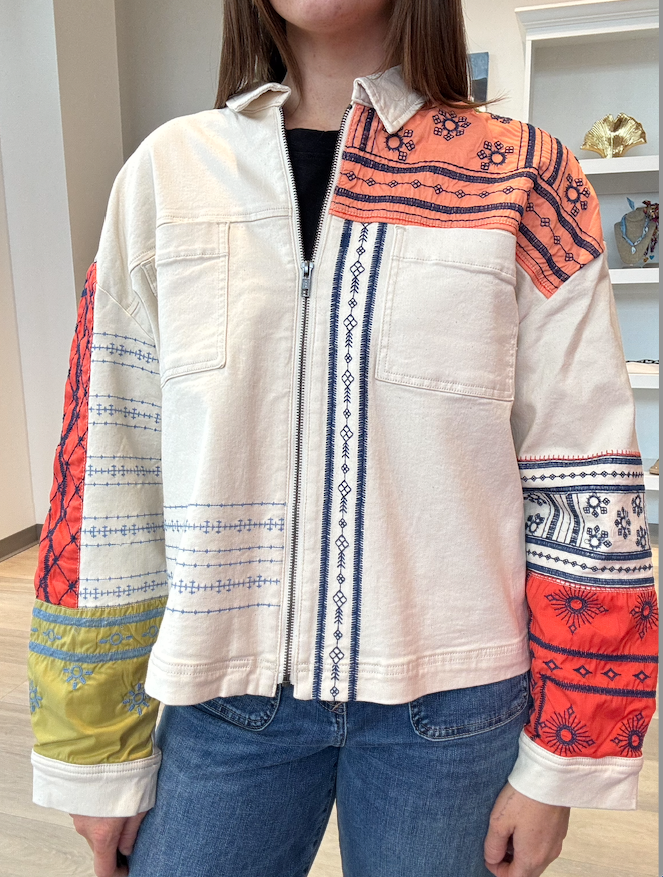 Embroidered Shirt Jacket