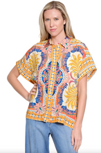 Load image into Gallery viewer, Tru Luxe Scarf Print Poncho Top

