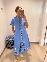 Load image into Gallery viewer, Isla Payal Fleur Blue Sydney Shirtdress
